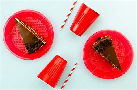 Free Photo | Top view delicious slices of chocolate cake