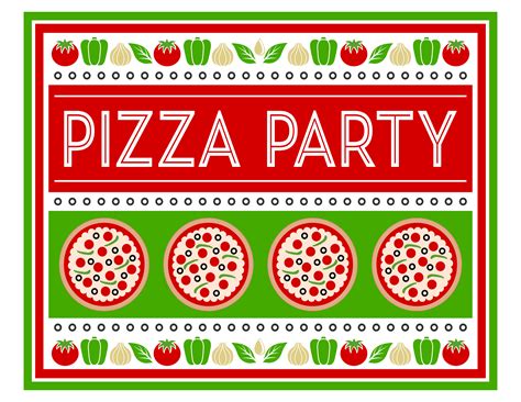 Free Pizza Party Printables - FREE PRINTABLE TEMPLATES