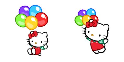 Hello Kitty & Balloons Animated Cursor - Sanrio Cursors - Sweezy