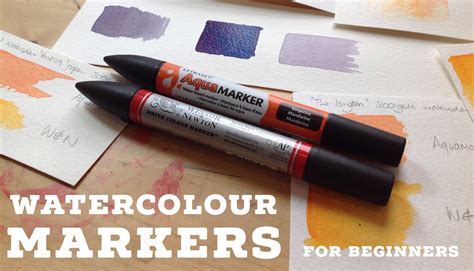 Watercolour Markers for beginners - Tutorial | Watercolor beginner ...