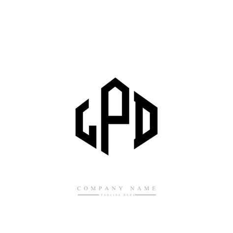 LPD letter logo design with polygon shape. LPD polygon and cube shape ...