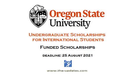 Undergraduate Scholarships at Oregon State University USA 2021-2022