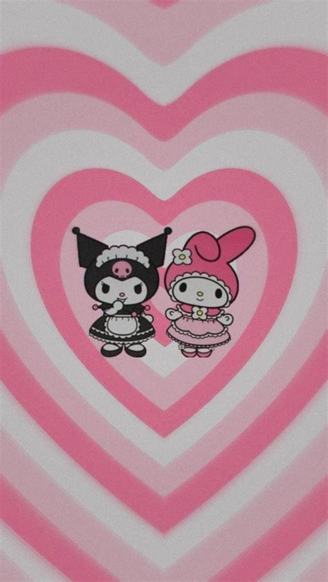 🔥 Free Download Kuromi And My Melody In Hello Kitty Iphone by ...