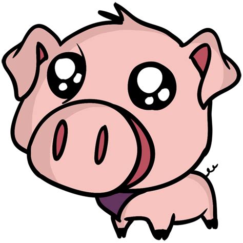 [Cute Pig drawing] Learn how to draw a Pig - Easy drawings for ...