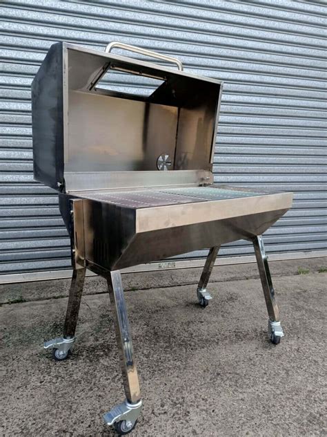 NEW STAINLESS STEEL CHARCOAL BBQ GRILL OVEN SMOKER with HOOD - Trend ...