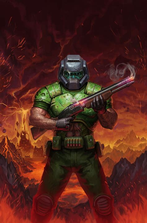 DOOMGUY | Игровые арты, Демонология, Боевой молот