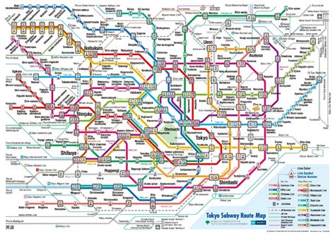 Tokyo subway map - Ontheworldmap.com