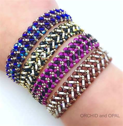 Free Beading Patterns For Bracelets Web Sparkle And Shine Are As Near ...