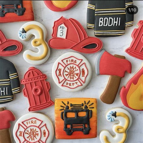 Firefighter cookies in 2022 | Firefighter cookie, Firefighter ...