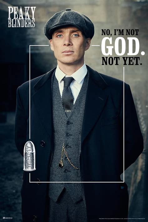 Peaky Blinders Poster Tommy Shelby I'm Not God Not Yet Cillian Murphy ...