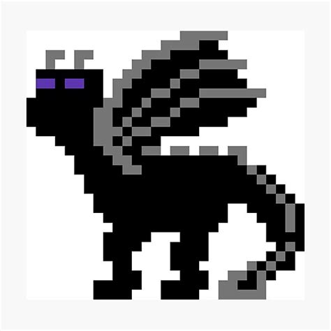 "Minecraft Dragon Pixel Art Design" Photographic Print for Sale by ...