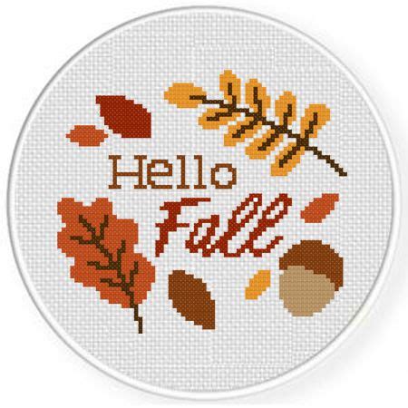 FREE Hello Fall Cross Stitch Pattern | Autumn cross stitch patterns ...