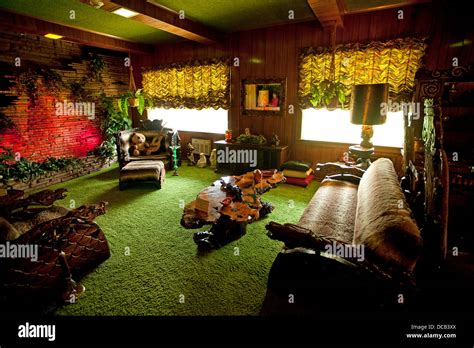 The Jungle Room at Graceland the home of Elvis Presley in Memphis ...