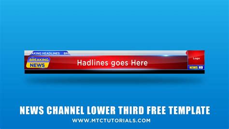 News Lower Third Template - High Quality PNG, PSD -mtc tutorials