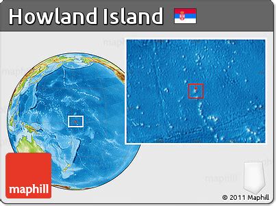 Free Physical Location Map of Howland Island