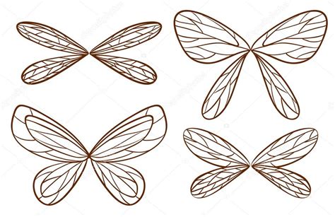 Croquis simples d'ailes de fées — Image vectorielle blueringmedia ...