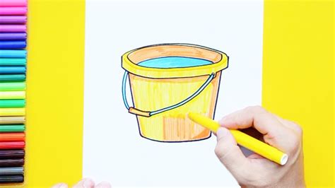 How to draw a water bucket - YouTube