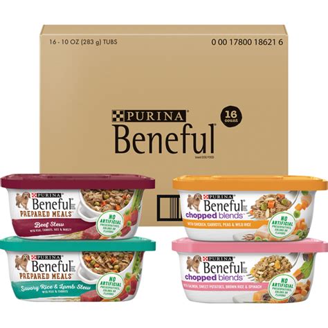 Purina Beneful Wet Dog Food Variety Pack, Prepared Meals & Chopped ...