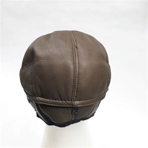 BROWN Winter Leather Newsboy Cap Earflap Fitted Hat Soft - Etsy