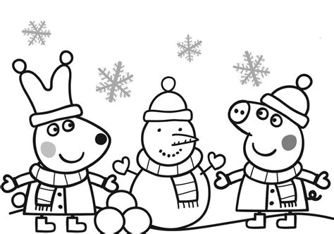 15+ Christmas Peppa Pig Coloring Sheets