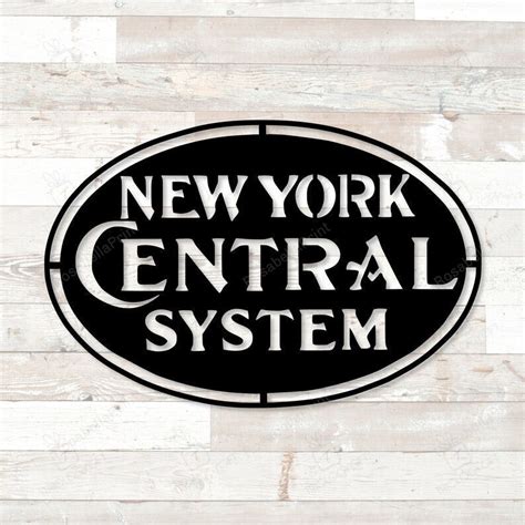 New York Central System Railroad Logo Metal Sign New York Central Logo ...