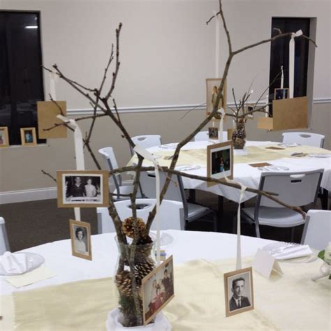 "family tree" centerpieces | 75th birthday parties, Family reunion ...