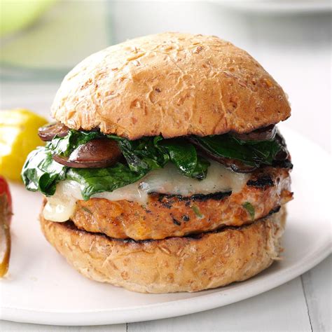 Grilled Italian Turkey Burgers Recipe | Taste of Home