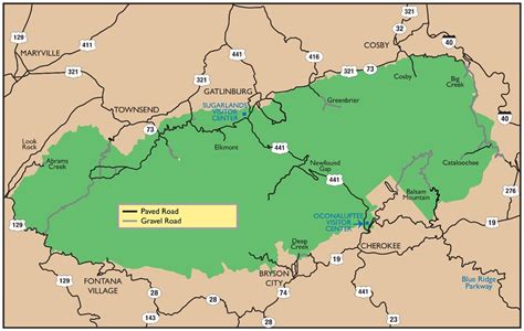 Great Smoky National Park Map - Europe Mountains Map