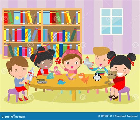 Children Playing At School Clip Art