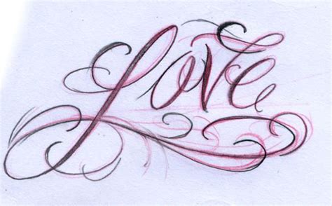 Tattoo Love In Cursive Font - Viraltattoo