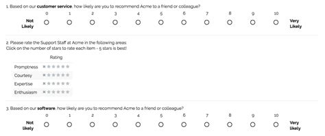 Sample Questions: Customer Satisfaction Surveys