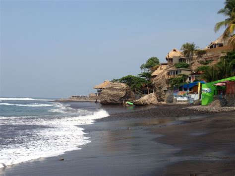 El Tunco beach in El Salvador ... Black sand Travel Sites, Travel ...