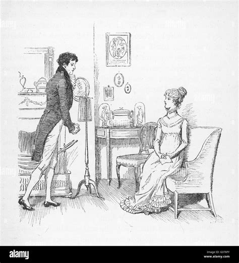 Elizabeth Bennet refuses Mr Darcy Date: First published: 1813 Stock ...