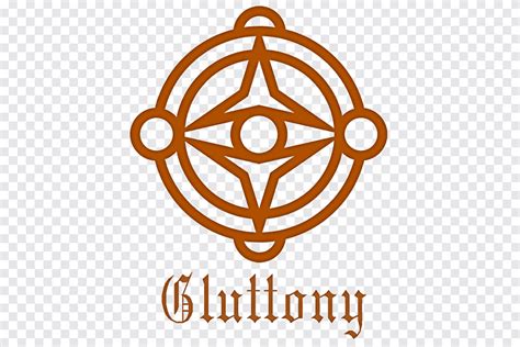 Gluttony Seven deadly sins Symbol Anger, eggless mango pie, text, logo ...