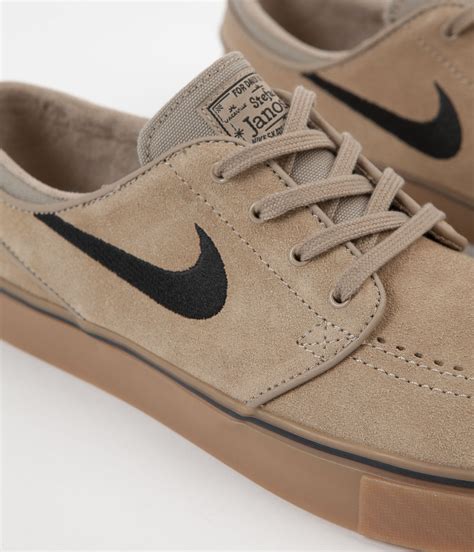 Nike SB Stefan Janoski Shoes - Khaki / Black - Gum Light Brown | Flatspot