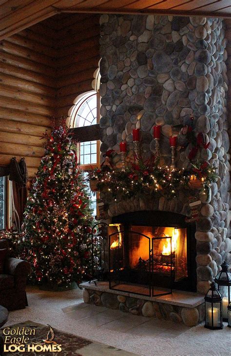 Cozy Christmas Log Cabin Decor