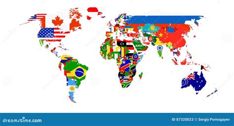 World Map With Flag Sizes