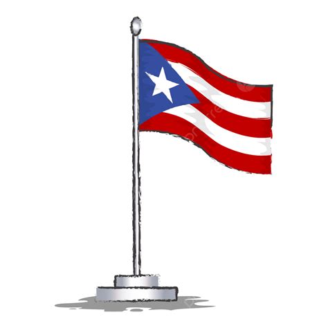 Puerto Rico Flag Vector Illustration, Puerto Rico Flag, Symbol, Puerto ...