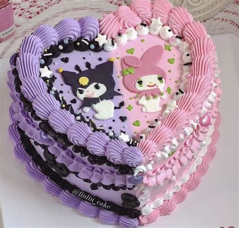 kuromi x melody cake | Diseño de tartas, Pasteles de cumpleaños bonitos ...