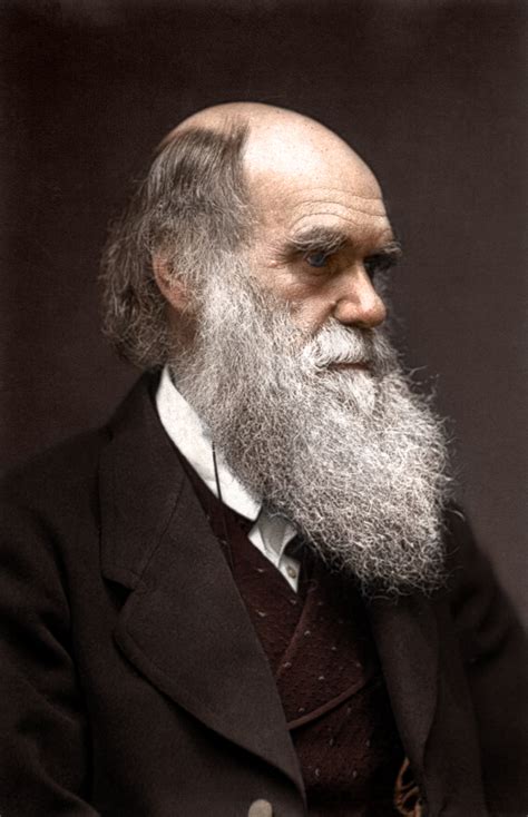 See a colorized photo of Charles Darwin, circa 1874 - HistoryColored