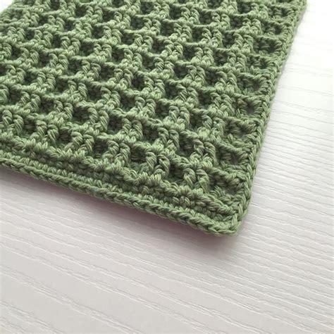 Waffle Stitch Dishcloth Crochet Pattern and Kit - Little Conkers