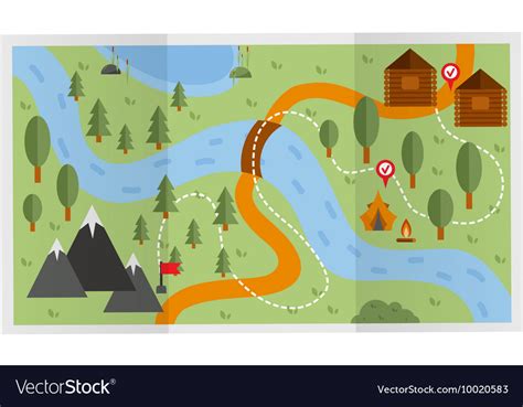 Travel route map Royalty Free Vector Image - VectorStock