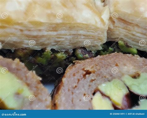 Mix of Turkish desserts stock image. Image of meat, baking - 258461491