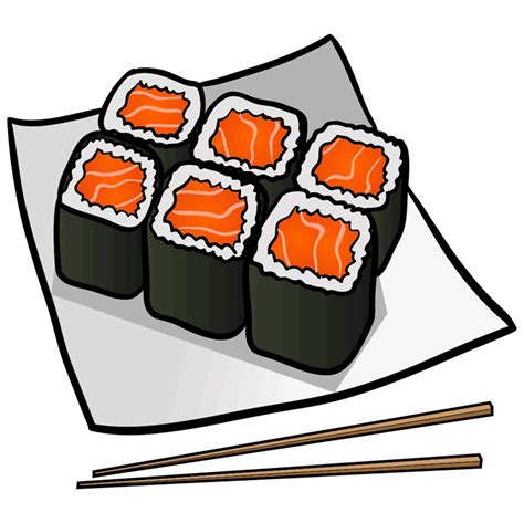 How to draw a food - Sushi drawing - EASY TO DRAW EVERYTHING