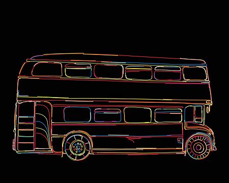 London Bus Sketch Icon Transportation Vehicle Vector, Icon ...