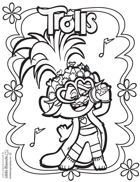 Trolls Coloring Pages Pdf - Free Printable Templates