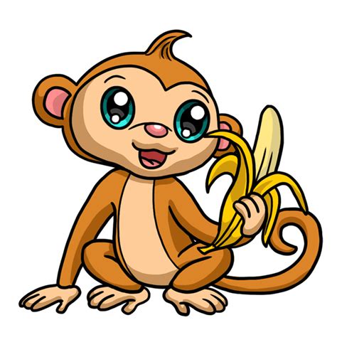 Learn how to draw a Cute Monkey step by step for beginners - EASY TO ...