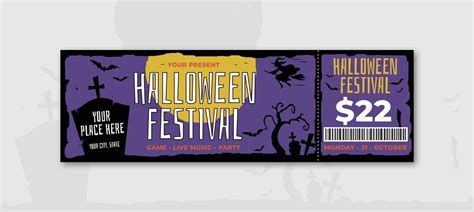 Premium Vector | Halloween horror nights tickets