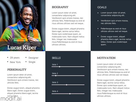 Buyer Persona Template With Dark Details - Mediamodifier