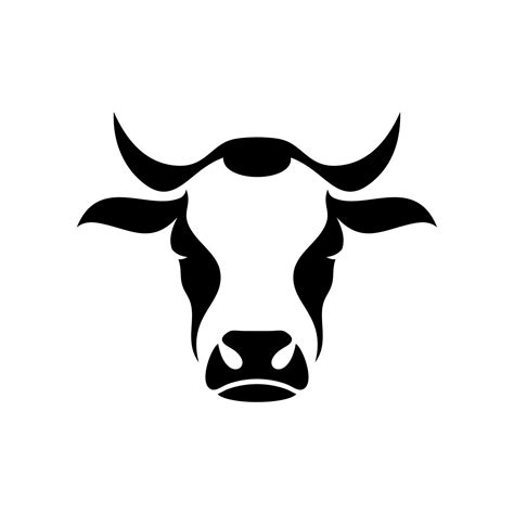 cow head vector logo 12665399 Vector Art at Vecteezy